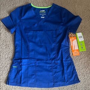 Landau ProFlex Royal Blue Scrub Top Size XS, S